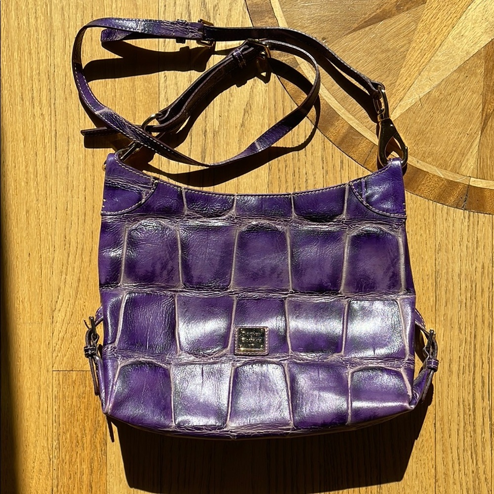 Dooney and Bourke Purole Crocodile Leather crossbody